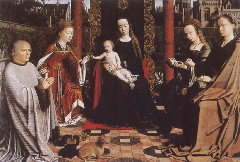 Gerard David The Virgin and Child with Saints and Donor oil painting picture